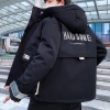20 new winter men's fashion workwear cotton-padded jackets, thickened and warm hooded Korean-style men's jackets, trendy cotton-padded jackets Specification image